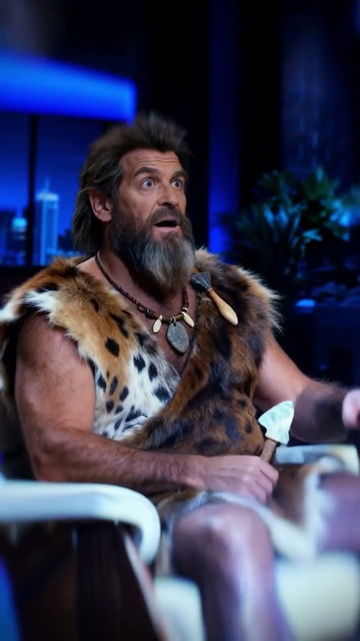 El clon de JP Director en un set como el de Shark Tank