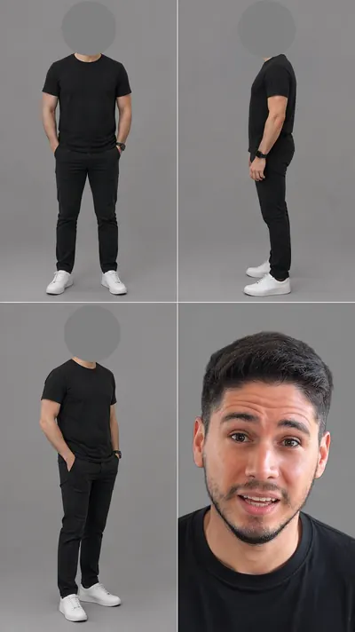 La grilla con las fotos de Richard